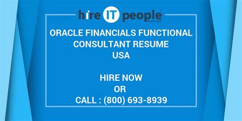 A typical resume sample for oracle functional consultant mentions responsibilities like developing business solutions, consulting with clients, handling incremental setup. Oracle Financials Functional Consultant Resume - Hire IT ...