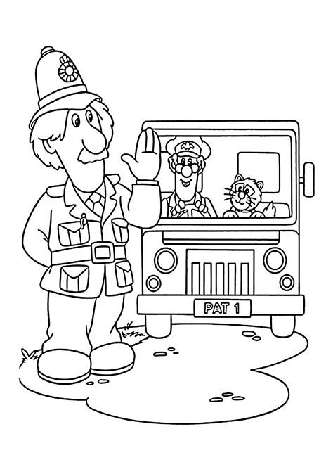 Mail Postman Pat Pages Coloring Truck Colouring Royal Drawing Ride God Sexiz Pix