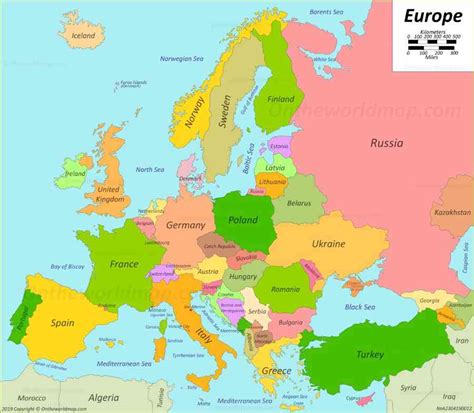 Map Of Europe ≡ Voyage Carte Plan
