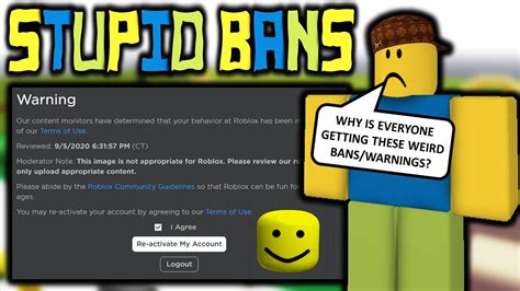 Roblox Moderation Team Is Crazy Recent Funny Banswarnings Youtube