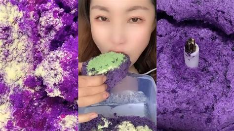 Asmr Her Ice Crushed And Squeaky Purple Ice Eating Youtube