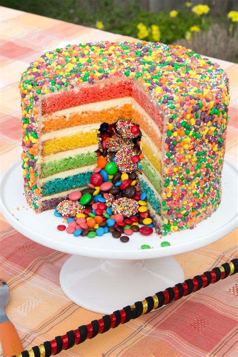 RAINBOW PINATA CAKE - Easy Cake Batter - Steve's Kitchen