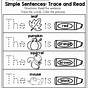 Trace Sentences Worksheets