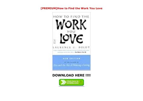 Premium How To Find The Work You Love