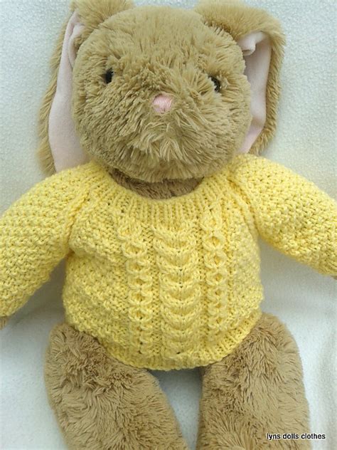 Ravelry Teddy Bear Aran Sweater Pattern By Linda Mary