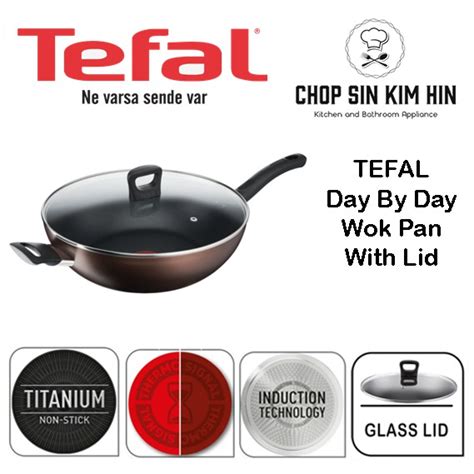 Tefal Day By Day Wokpan With Lid 32cm Ready Stock Shopee Malaysia