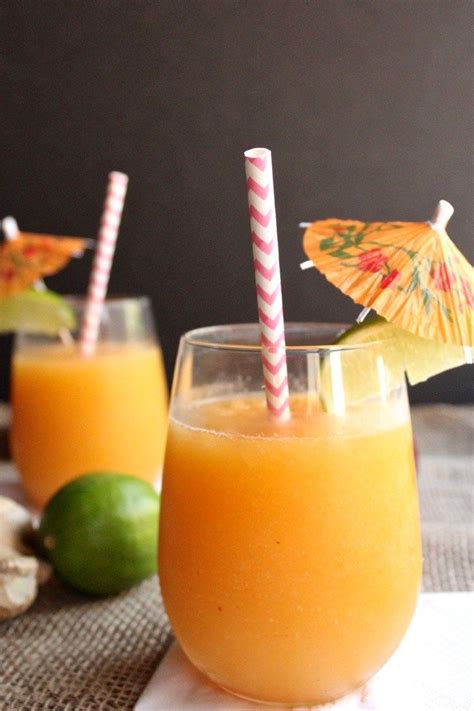 Ginger Peach Non Alcoholic Slushie ⋆ The Sunday Glutton Recipe