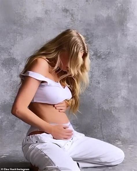 Elsa Hosk Reveals She Is Expecting A Baby Girl As She Poses Topless And