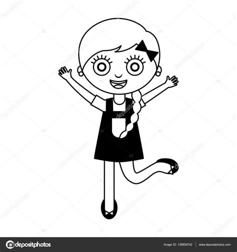 Cute Little Girl Character Stock Vector By ©yupiramos 138859742