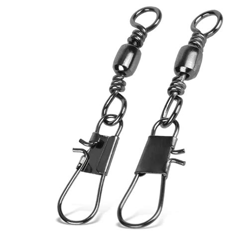 Fishing Barrel Swivel With Safety Snap Interlock Snaps 100 Stainless