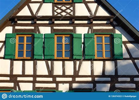Framework Facade With Window Shutters Stock Photo Image Of Building