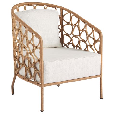 Universal Coastal Living Home Escape Pebble Accent Chair With Rattan