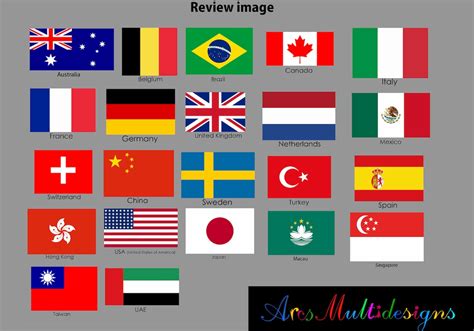 All Countries Flag American Country Flags Cake Topper Etsy