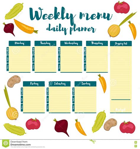 We did not find results for: Weekly Menu Blue Daily Planner Stock Vector - Illustration ...
