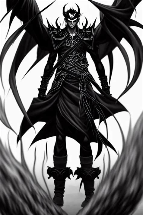 Krea Full Body Handsome Young Demon King Man Only Evil Smile Manga