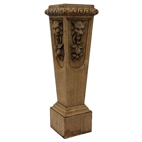 Carved Wood Pedestal At 1stdibs