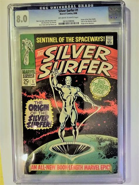 Silver Surfer 1 Cgc 80 1968 Ow W Pages Origin Of The Silver