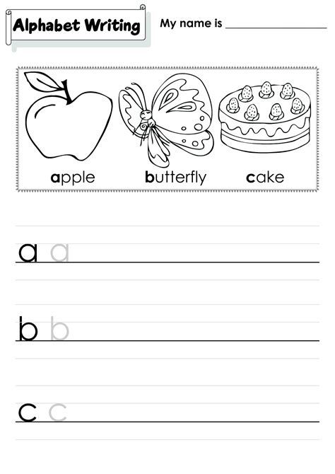 Writing Kindergarten Worksheet