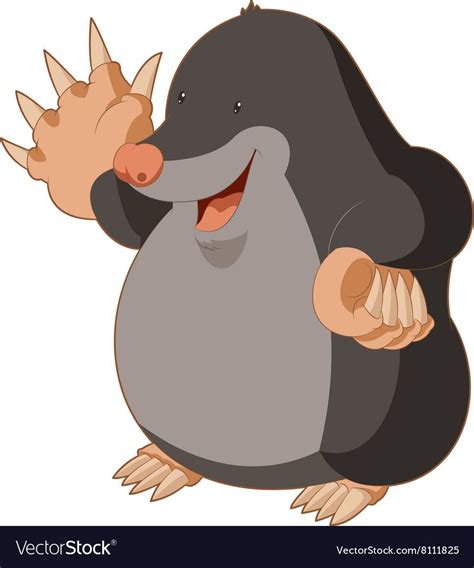 Vector Image Of The Cartoon Smiling Mole Download A Free Preview Or
