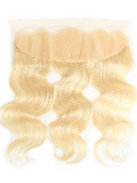 brazilian virgin hair pure 613 blonde color body wave 13x4 lace frontal uk