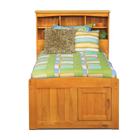 Ranger Twin Bookcase Bed With 6 Underbed Drawers Pine Value City