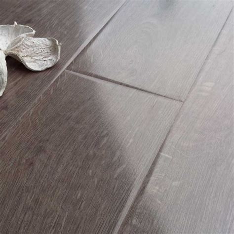 Prestige Gloss Grey Oak 8mm V Groove Laminate Flooring