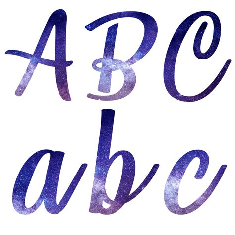 Galaxy Alphabetgalaxy Font Clip Artgalaxy Lettersgalactic Etsy