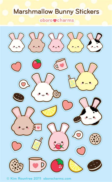 Make Your Own Sticker Sheets Kawaii Stickers Cat Stickers Marshmallow