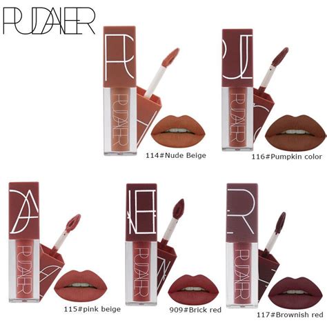 Liquid Lipstick Kit Brown Chocolate Nude Lip Gloss Matte Women Sexy