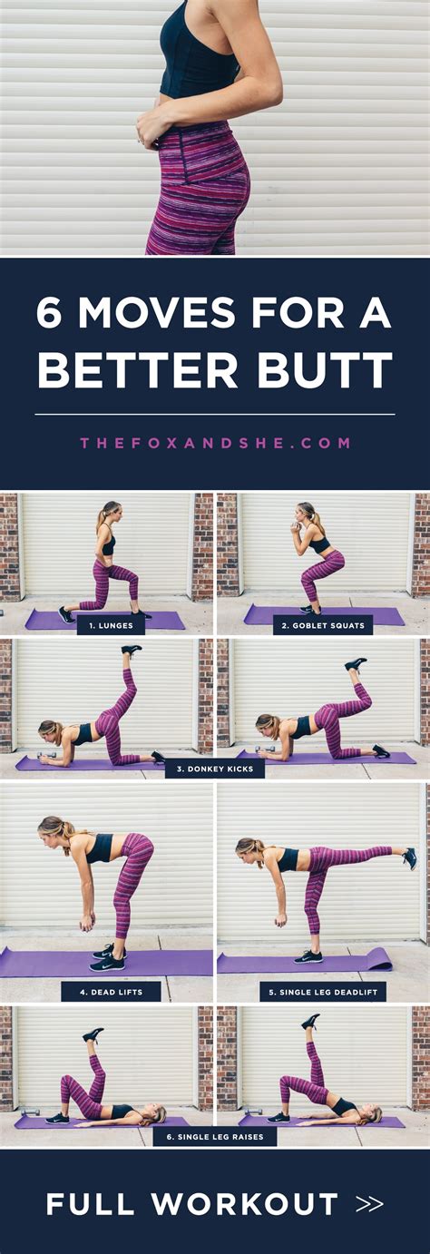 6 moves for a better butt workout the fox and she