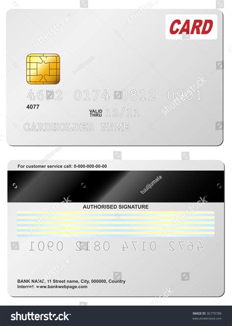 These are similar to common ones. Blank Credit Card Vector Template Front Stock Vector 36779788 - Shutterstock