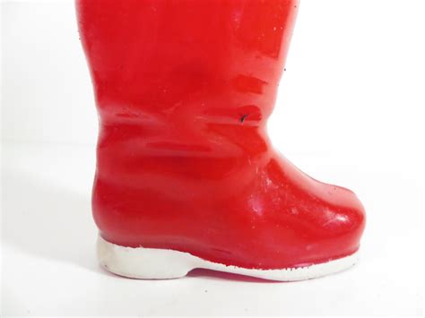 Vintage Plastic Santa Claus Boot Ornament Red Christmas Boot Etsy