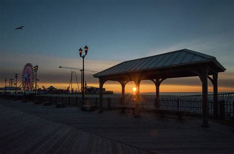 Boardwalk Sunrise Jersey Shore Photograph By Bob Cuthbert Fine Art