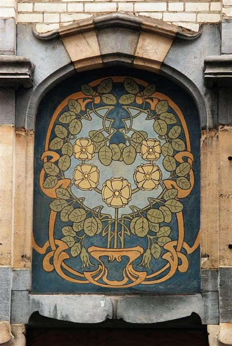 Art Nouveau Nouveau Facade Facing Brick Art Art Movement Brussels