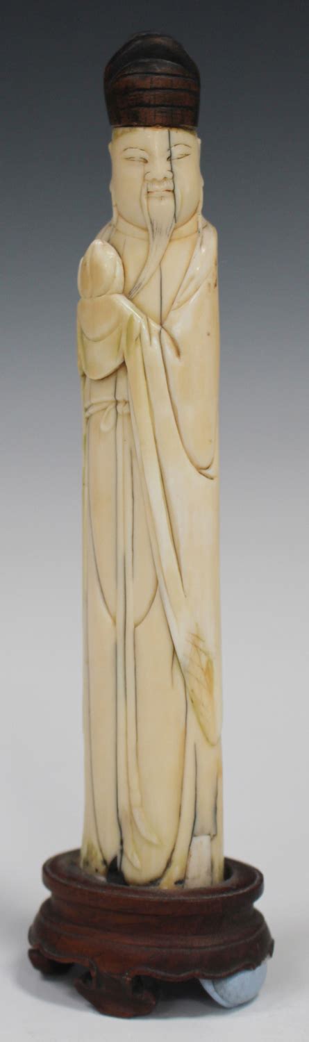 A Chinese Carved Ivory Figure Of An Immortal Probably Ming Dynasty