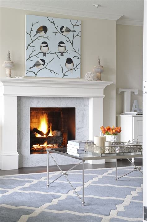 Modern Marble Fireplace Surround
