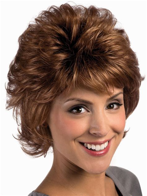 Attractive Deep Brown Curly Heat Resistant Fiber Short Wig For Woman