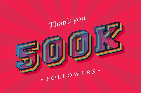 Vielen Dank 500000 Soziale Follower Und Abonnenten Mit Zahlen