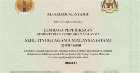 Semoga perkongsian pada kali ini iaitu permohonan ke tingkatan 6 sijil tinggi agama malaysia (stam) kolej islam sultan alam shah (kisas) ambilan tahun 2020 ini. Sijil Tinggi Agama Malaysia Dalam Bahasa Arab