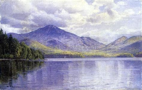 Lake Placid Adirondack Mountains By William Trost Richards Canvas