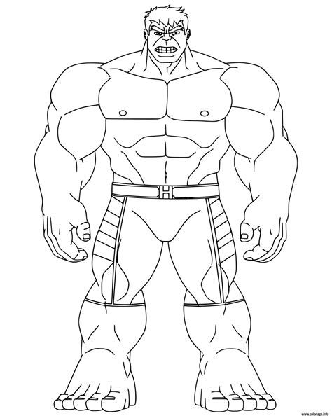 Coloriage Incroyable Hulk Super Heros Marvel