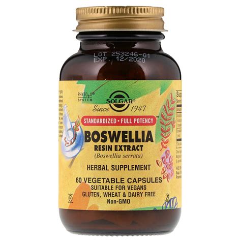 Solgar Boswellia Resin Extract Vegetable Capsules Iherb