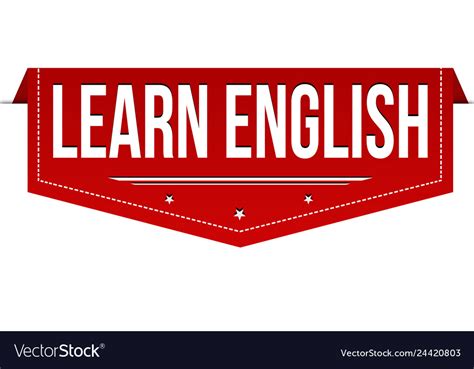 Learn English Banner Design Royalty Free Vector Image