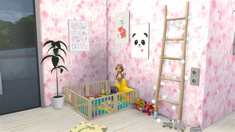 Modelsims4 • The Sims 4 Baby Girl Nursery Townhouse Crib