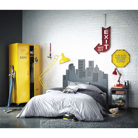 Zu einem kuscheligen bett gehört ein bequemes kopfteil bett kopfteil aus holz b 140 cm weiß barbade das für dieses möbel verwendete holz ist fsc zertifiziert. Bett-Kopfteil, B 140, grau Skywalk Skywalk | Maisons du Monde
