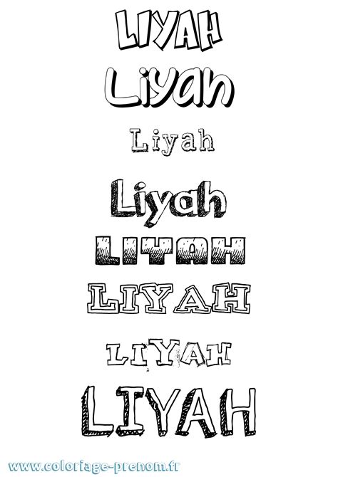 Coloriage Du Prénom Liyah à Imprimer Ou Télécharger Facilement