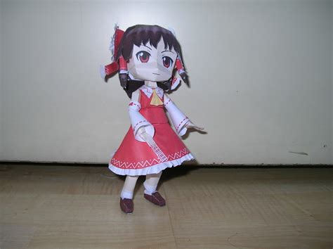 This opens in a new window. Reimu Touhou Papercraft (Chibi ) · How To Make A Paper ...