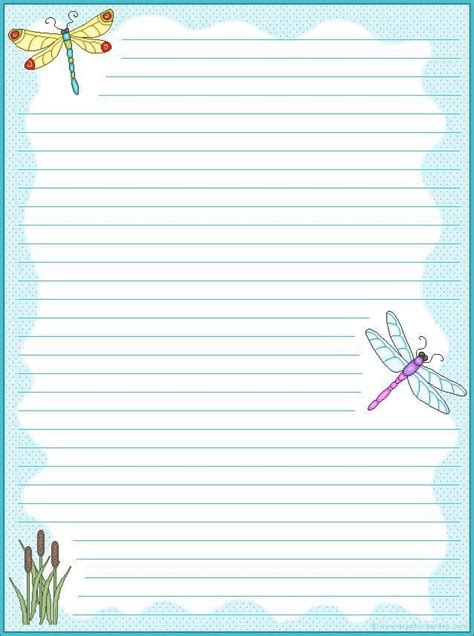 Free Printable Lined Letter Size Stationary Template
