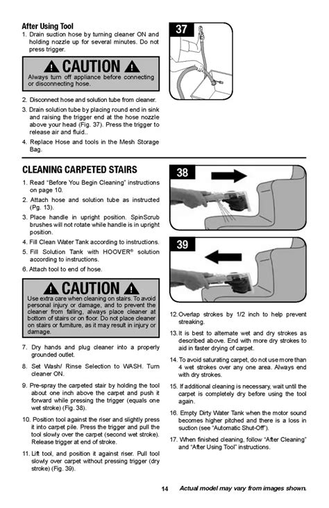 Hoover Power Scrub Deluxe Manual Safety Instructions And Tips