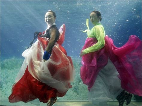 Underwater Hanbok Fashion Show In Seoul